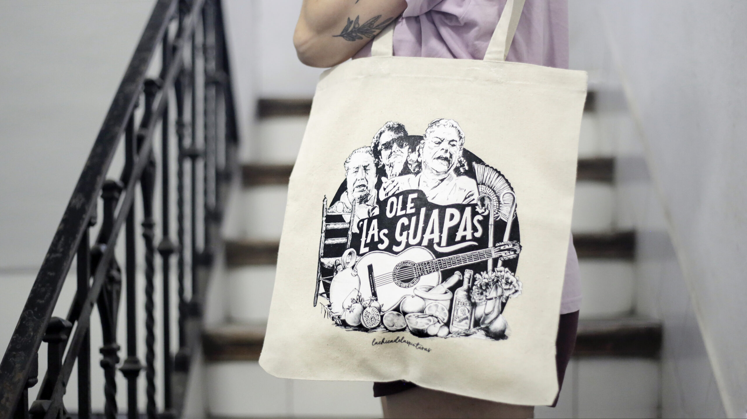 Talega blanca Ole las Guapas